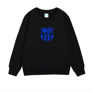 Logo FC Barcelona kids' sweatshirts Unisex black and blue